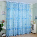 Floral Tulle Voile Door Window Curtain Drape Panel Sheer Scarf Valances Divide3C