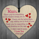 Heart Plaque Decoration Memory Mum  Memorial Bauble Gifts Crafts Party DecorJR