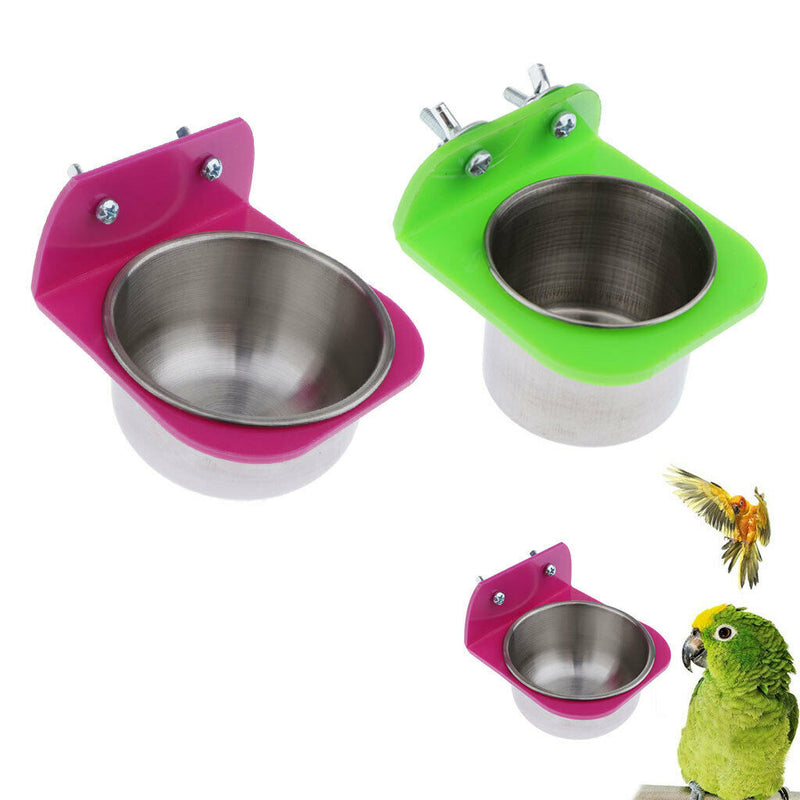 4 Packs Bird Parrot Water Food Feeder Parrots Hanging Cup For Small