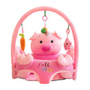 Baby Sofa Support Seat Cover Learning To Sit Plush Chair w/o Filler (Pig) A