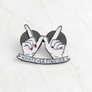 Creative Love Heart Gesture Brooch Badges Unisex Bag Clothing Pins Jewelry