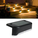 LED Solar Power Light Lamp Outdoor Path Way Garden Deck White Light Black Modern