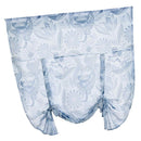 Voile Tie Up Shade Small Window Roman Curtain Rod Pocket Panel 46x63" Blue