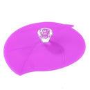 Leaf Shape Silicone Cup Cover Heat Resistant Cap Leakproof Cup Lid (Purple) A