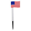 2x Outdoor Waterproof Solar Powered US Flag Shaped Lights for Garden Pathway