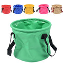 Outdoor Collapsible Water Bucket Carrier Leakproof Folding Pail Green 30L