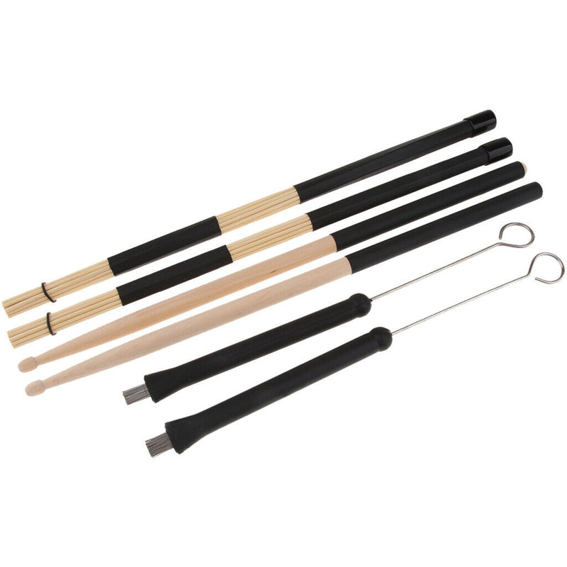 Durable Jazz Drum Set Rod Brush Stick Drumsticks with Non-slip Handle