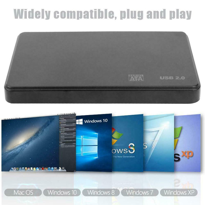 2.5 inch Hard Disk Case SATA USB2.0 HDD Box External Hard Drive Enclosure