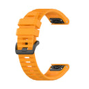 22mm Wrist Strap Silicone Sports Watch Band for Garmin Fenix (Amber Yellow)