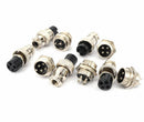 5pcs Aviation Plug 4-Pin 16mm GX16-4 Metal Male Female Panel Connector M&O