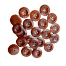 100Pcs Wooden Buttons 4 Holes For Sewing Craft 20mm 25mm Coffee