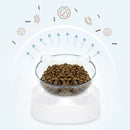 Plastic Clear Pet Food Bowl Puppy Elevated Stand Raised Dish Feeder Nonslip