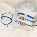 Bohemian Style Simple Rope Woven Beaded Blue Metal Ball Shell Pineapple Bra