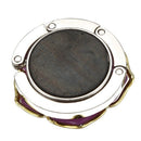 Textured Shimmery Zinc alloy Handbag Womens Foldable Purse Hook purple