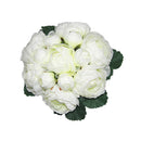 Artificial 13-Head Jasmine Silk Flowers Leaf Wedding Photography Craft White