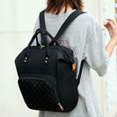 Pure Color Mommy Travel Backpacks Nylon Large Maternity Nappy Bags (Black) SN9F