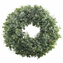 Artificial Green Leaves Wreath - 17.5 Inch Front Door Wreath Shell Grass Bo K2D9