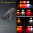 2Pcs 12V 19-LED Trailer Car Rear Tail Brake Turn Lights Indicator Reverse Lamp