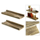 2pcs Rustic Wood Floating Shelves Farmhouse Wall Shelves for Bathroom Office