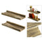 2pcs Rustic Wood Floating Shelves Farmhouse Wall Shelves for Bathroom Office