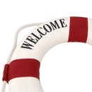 Red 9.8" Decorative Nautical Life buoy Ring Preserver Hanging Home Decor