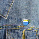 Candy Color Brooch Coffee Cup Badge Jacket Shirts Ornament Gift (Style 4) A