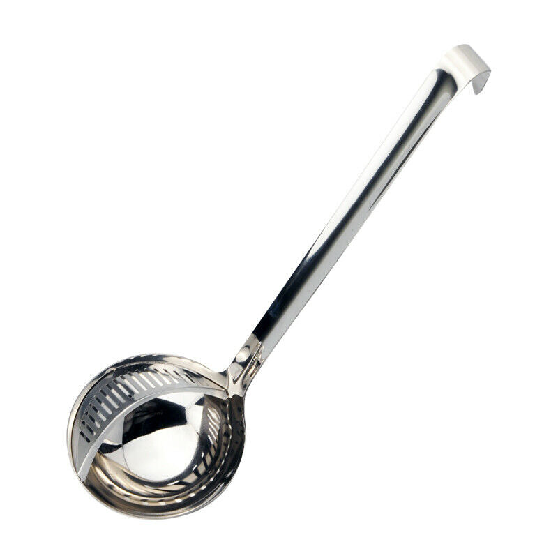 2 Pack 304 Stainless Steel Spoon Hot Pot Spoon Dual-Use Large Colander Long C8Z1