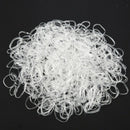 500x hair rubber cord rubber Band transparent white 1mm