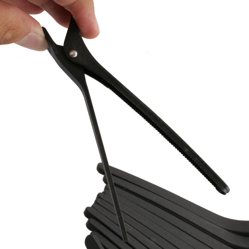12pcs Black Matte Hairdressing Salon Sectioning Clips Clamps Hair Grips Tool
