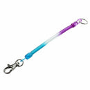 Lobster Hook Purple Blue Spring Stretchy Coil Keyring Keychain Strap Rope C N9H7