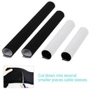 118.*5.31inch Cable Management Cord Organizer Wrap Wire Hider Black & White