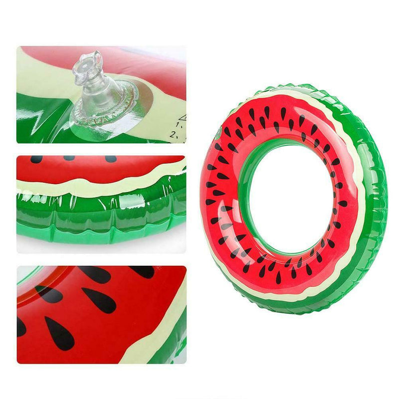 Outdoor Watermelon Swimming Ring Inflatable Pool Float Circle PVC (90cm)