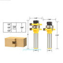2pc Alloy Tongue Groove Router Bit Set 1/4" x 1/4" - 1/2" Shank Woodworking Tool