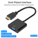 HDMI to VGA Adapter HDMI 19-Pin Male to VGA Female Converter 1080P Full HD A