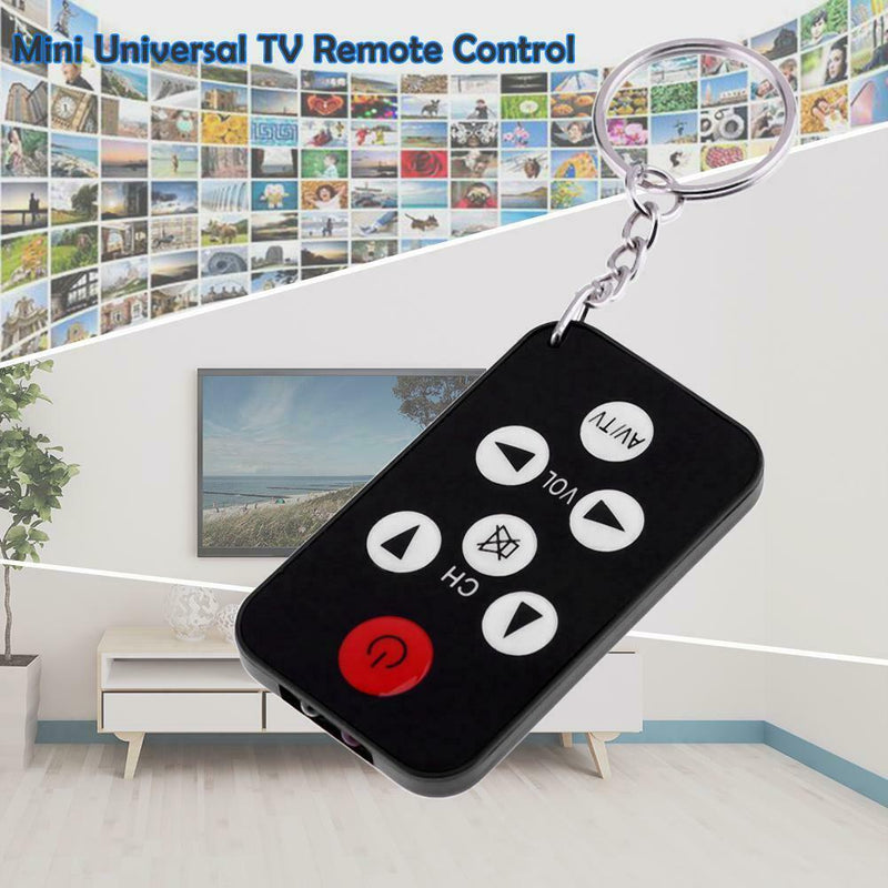 7 Keys Mini Universal TV Remote Control Keychain Television Set Controller