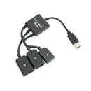 USB 3.1 Type C Male to 2 Dual USB A 2.0 Female + Micro-USB Female 3 in 1 OT G6I5
