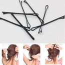 60Pcs BLACK invisible Mini Wave Top Bobby Pins Salon Barrette Hair Clips L1Y