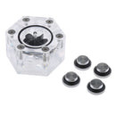 Acrylic G1/4 Threaded hexagon Computer Water Cooling Flow Meter 6Ways
