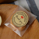12* Round Paper Labels 'Thank you Hand made with love' HOT Gift Craft Food P7Q3