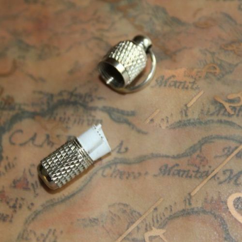 2x Anti-Lost Pet Dog Cat ID Stainless Steel Tag Name Address Barrel Tube M&O