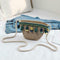 Women Tassel Shoulder Bags Straw Messenger Crossbody Beach Handbags (Green) A