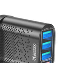 Multi Port USB Charger 4 Port Wall Adapter Hub Power Supply UK Plug Black