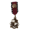 2Pcs Punk Fashion Military Navy Star Brooch Pin Badge for Men Suit Uniform