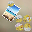 4pcs DIY Full Drill Special Shaped Chicken Diamond Painting Fridge Magnet