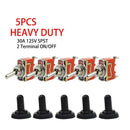 5X Toggle SWITCH ON/OFF Heavy Duty 30A 125V SPDT 2 Terminal Car Boat Waterp