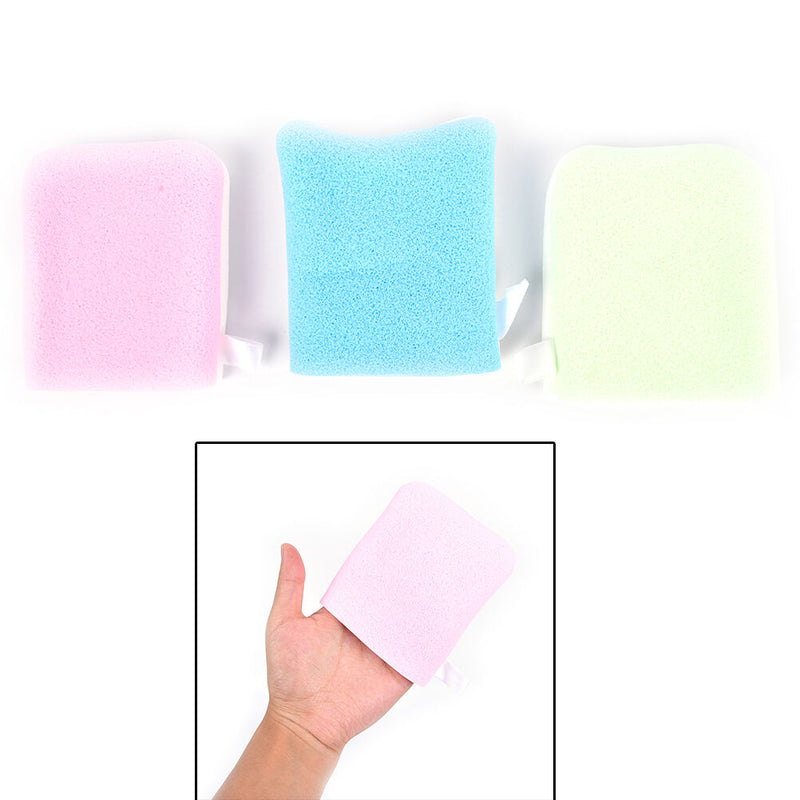 Reusable Microfiber Facial Sponge Face Towel Makeup Remover Cleansing Glove B Gn