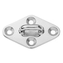 Pad Eye Plate Boat Bimini Rigging - 80mm Length - Marine Stainless Steel