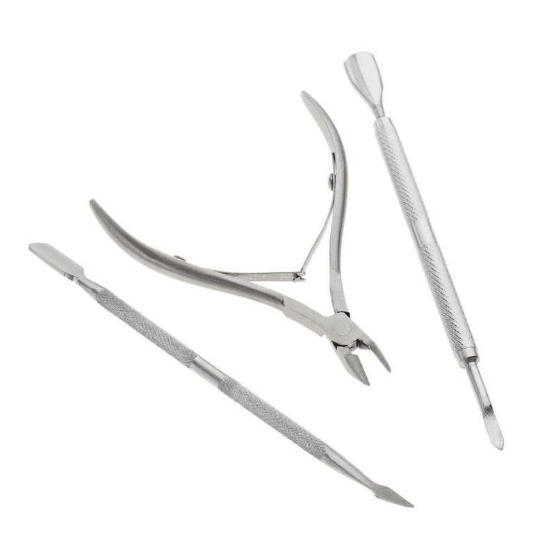 Nail Cuticle Nipper Spoon Pusher Remover Cutter Trimmer for Nail Art