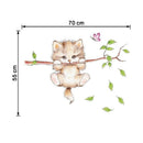 cute cat butterfly tree branch wall stickers for kids rooms home decoration