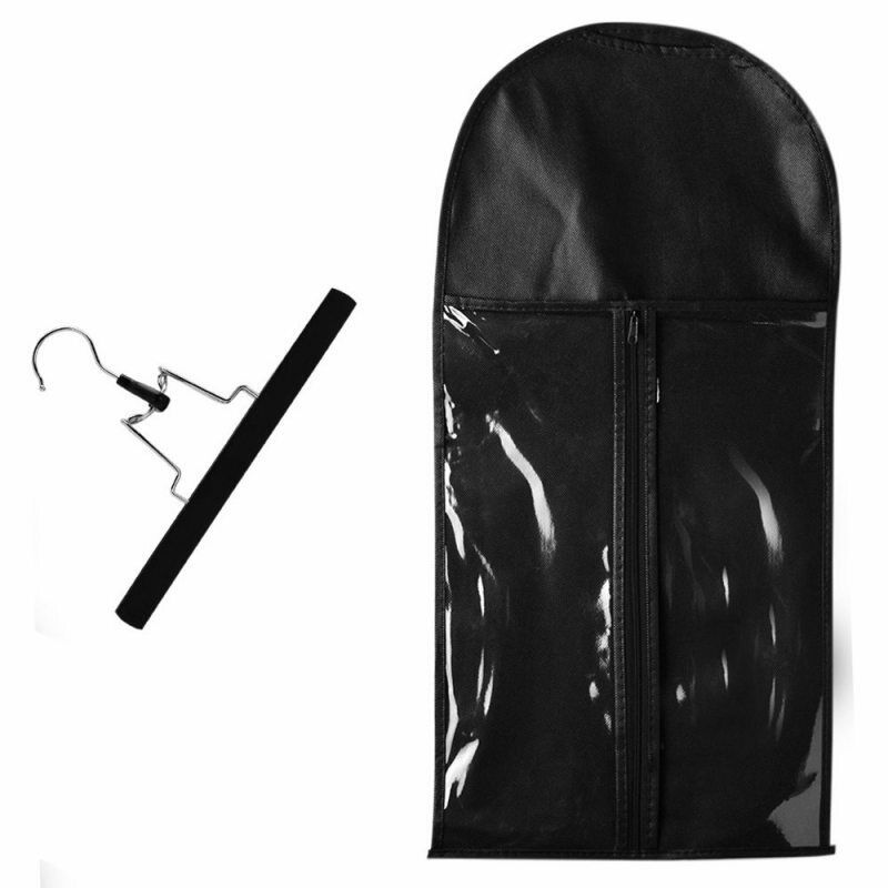 Portable storage bag dust-proof Durable Polyester zipper suit bag wig hanger bag